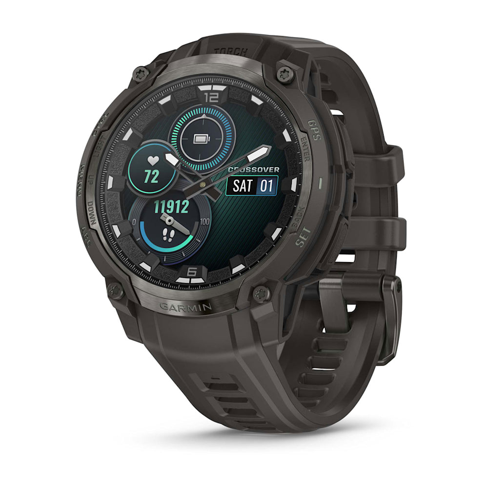 Garmin Instinct Crossover AMOLED e Tactical — foto oficial Garmin de referência 010-03398-00