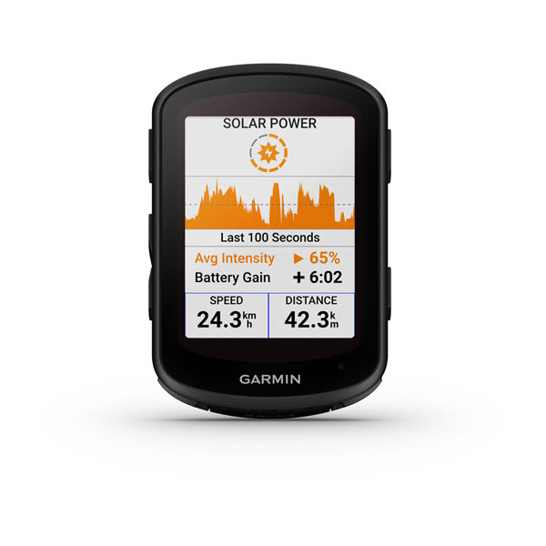 Garmin Edge 540, 550, 840, 850, 1040 e 1050 — Edge 840 Solar; foto oficial Garmin; SKU 010-02695-22