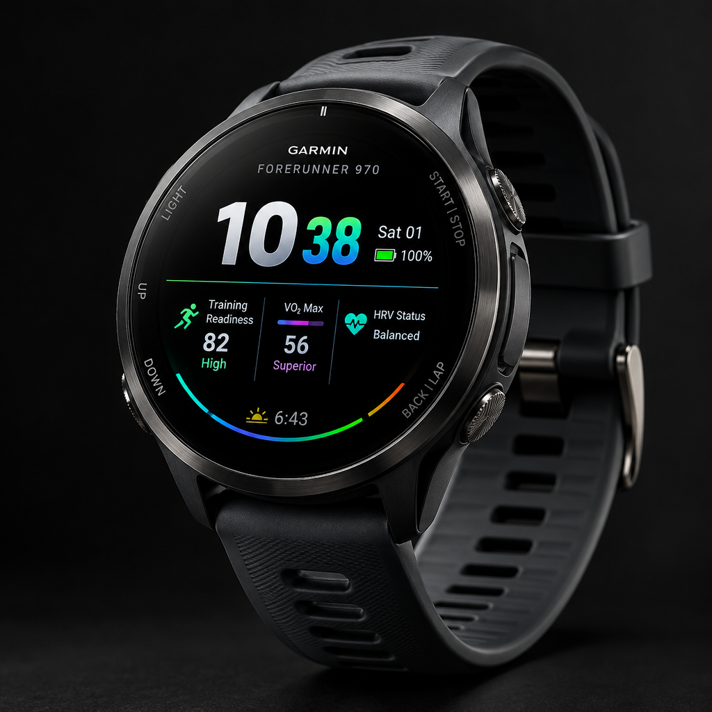 Garmin Forerunner 970 47mm AMOLED Sapphire Titanium GPS Carbon Gray 010-02969-00