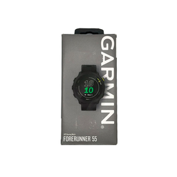 Garmin Forerunner 55 42 mm — FR 55 BLACK 42MM; foto oficial Garmin; SKU 010-02562-10