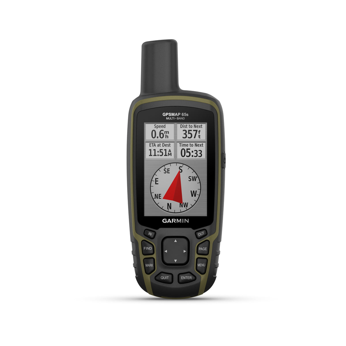Garmin GPSMAP 65, 65s e 79s — GPSMAP 65S; foto oficial Garmin; SKU 010-02451-10