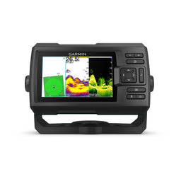 Garmin STRIKER 4, 4 Plus e Vivid — foto oficial Garmin; modelo STRIKER VIVID 5CV + TRANSDUCER GT20-TM; SKUs 010-02551-01