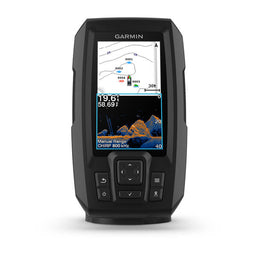 Garmin STRIKER 4, 4 Plus e Vivid — foto oficial Garmin; modelo STRIKER VIVID 4CV + TRANSDUCER GT20-TM; SKUs 010-02550-01