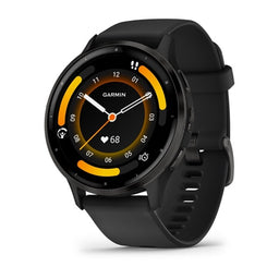 Garmin Venu 3 e Venu 3S — Venu 3, GPS, Wi-Fi, Black + Slate; foto oficial Garmin; SKU 010-02784-01